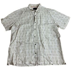 Simon Carter London Abstract Block Print Button Down Shirt Size 44 (L)